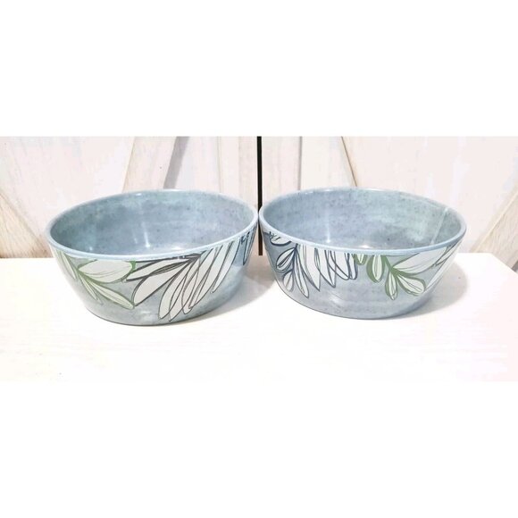 Crate and Barrel Cruz Melamine Botanical Soup Cereal Bowl Set 2 HTF  Appx. 7x5x3 - Picture 2 of 7